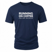 Load image into Gallery viewer, Funny Coffee T-Shirt - 'Running on Coffee and Bad Decisions' - Perfect Gift for Coffee Lovers