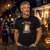 Load image into Gallery viewer, "I'm Too Old For This Sheet" - Men's Funny Halloween T-Shirt