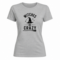 Load image into Gallery viewer, "Witches Be Crazy" Women's Halloween Graphic T-Shirt